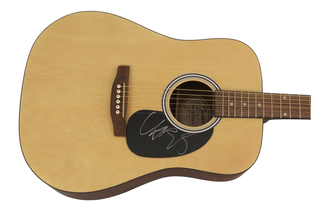Chris Martin Coldplay Signed Autograph Fender Acoustic Guitar w/ JSA COA