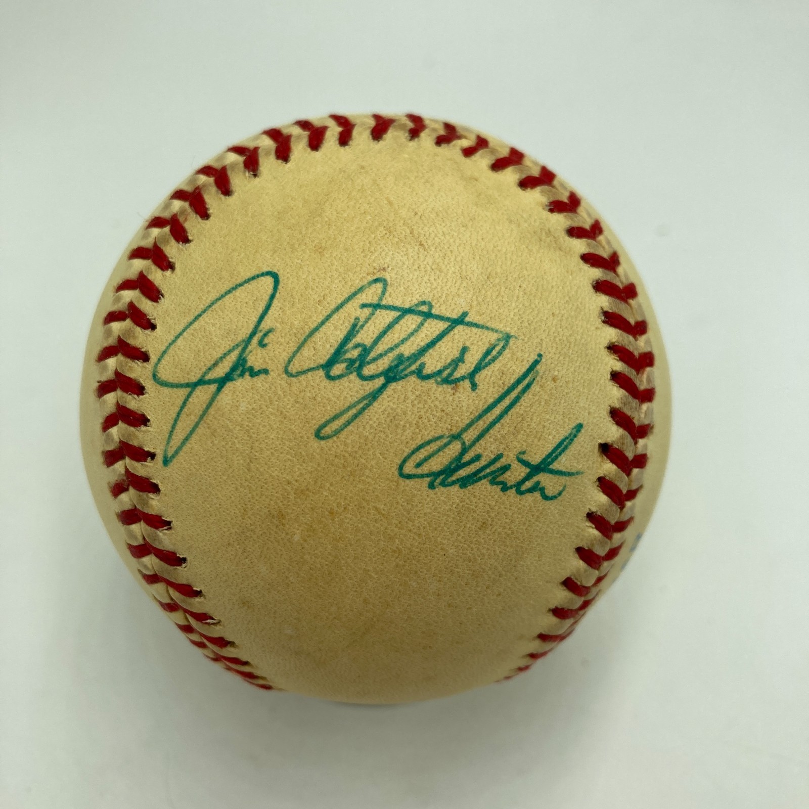Jim Catfish Hunter Signed Vintage American League Macphail Baseball PSA DNA COA