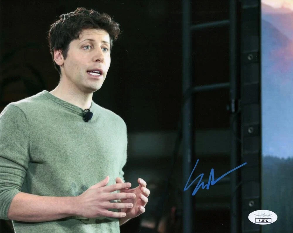 Sam Altman Signed Autograph 8x10 Photo - OpenAI ChatGPT Tech Innovator JSA COA