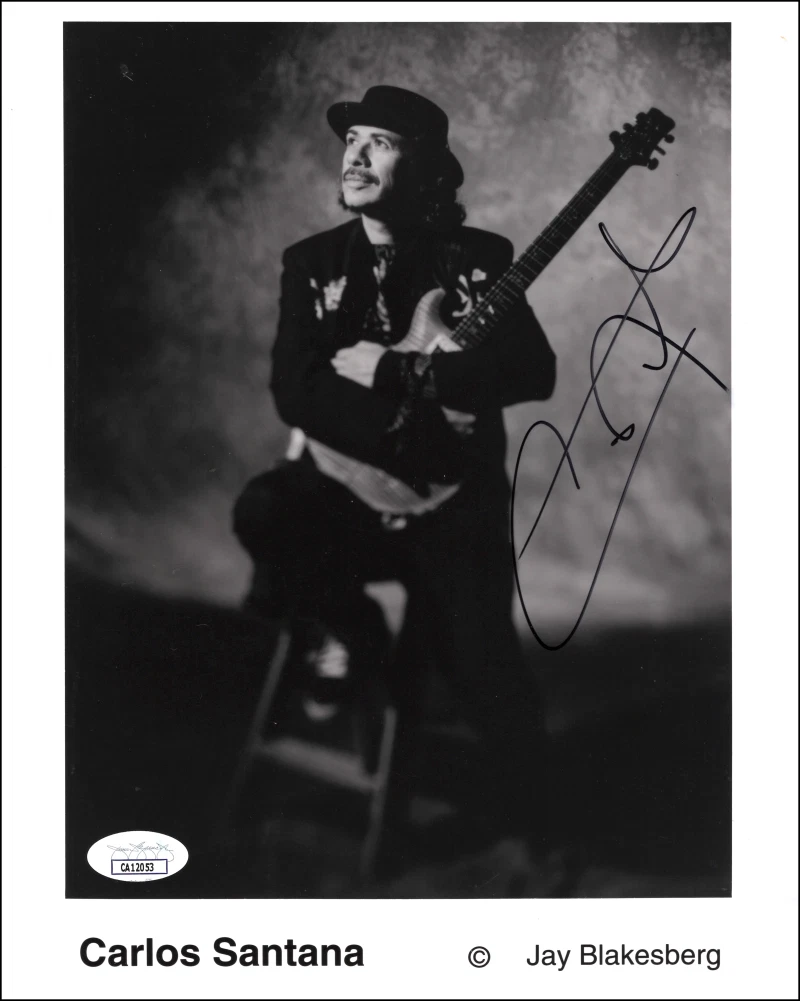 Carlos Sanata Signed Autograph Original 8x10 Promo Photo - Guitar God w/ JSA COA