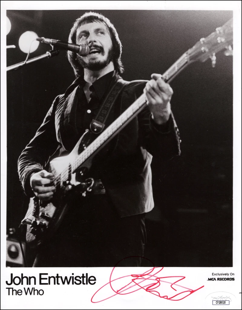 John Entwistle The Who Signed Autograph 8x10 Photo - Quadrophenia w/ JSA COA
