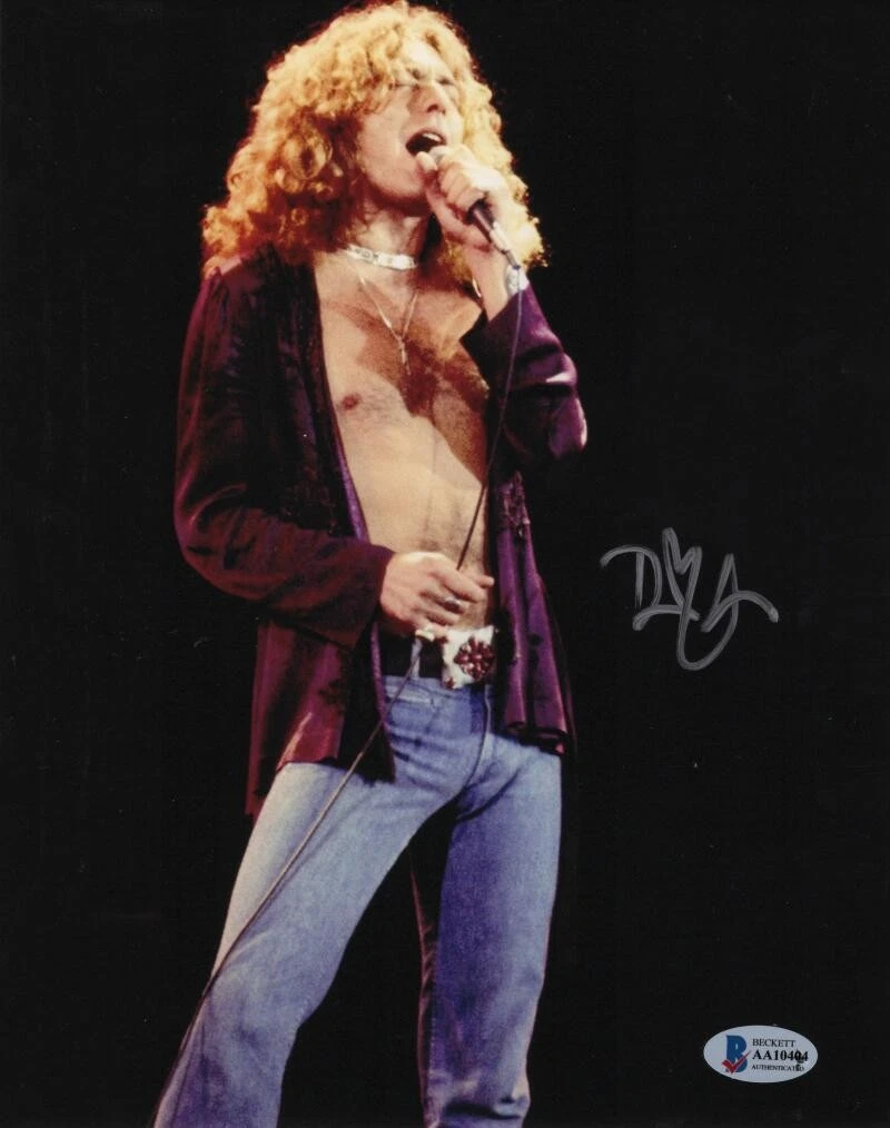 Robert Plant Led Zeppelin Signed Autograph 8x10 Photo w/ Beckett COA
