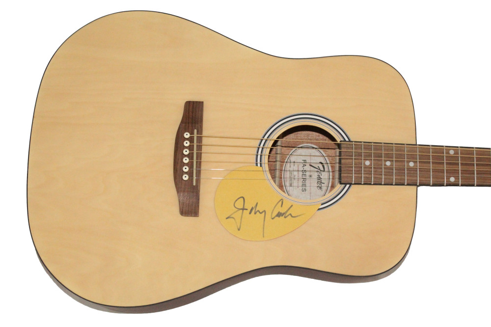 Johnny Cash Signed Autograph Fender Acoustic Guitar - At Folsom Prison JSA COA