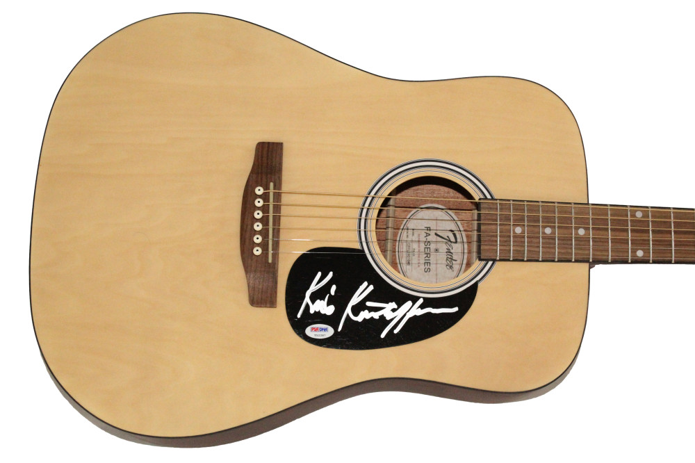 Kris Kristofferson Signed Autograph Full Size Fender Acoustic Guitar w/ PSA COA