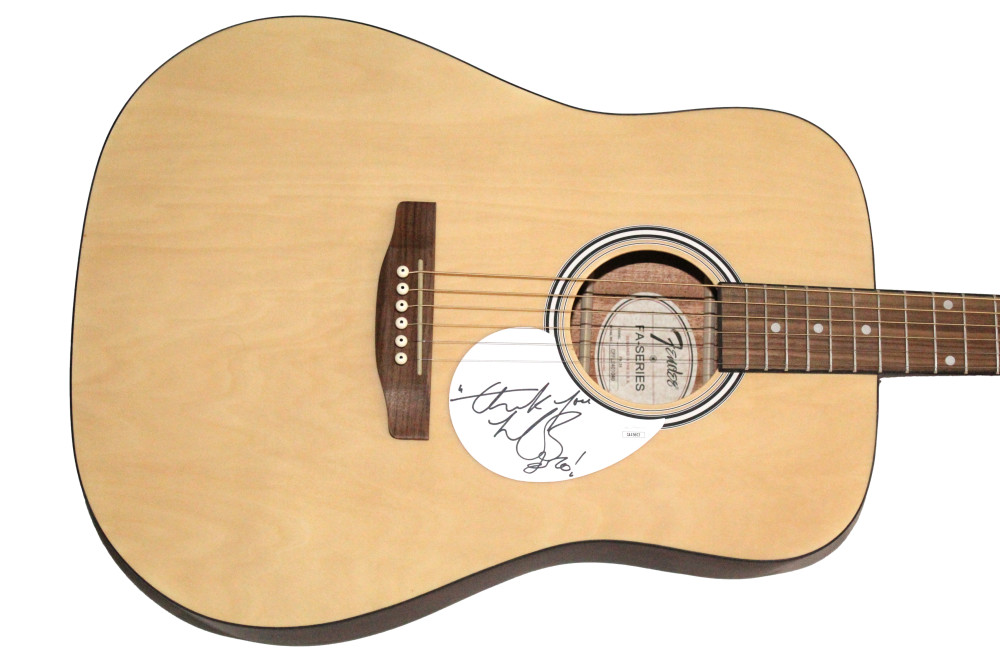 Charlie Watts Signed Autograph Fender Acoustic Guitar The Rolling Stones JSA COA