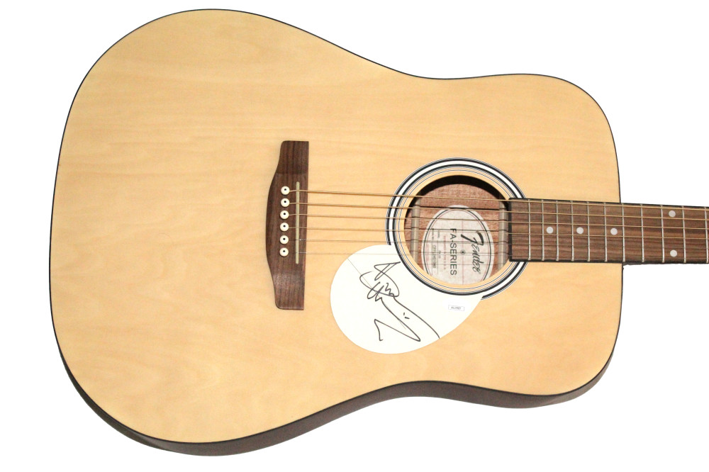 Bruce Dickinson Iron Maiden Signed Autograph Fender Acoustic Guitar w/ JSA COA