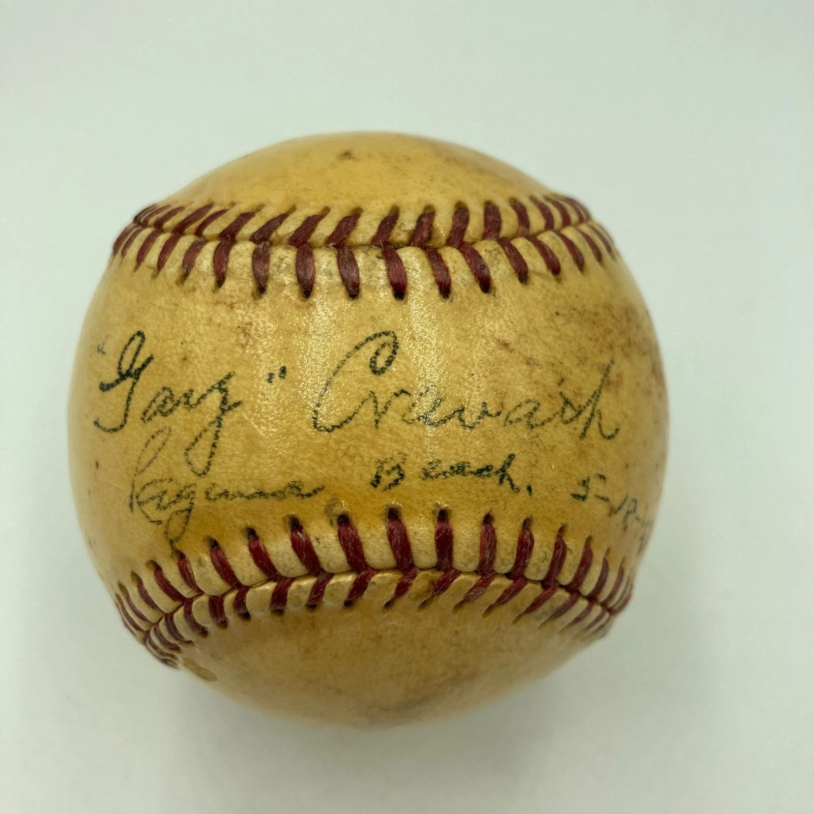 Gavvy Cravath Single Signed Official National League Baseball Beckett COA RARE