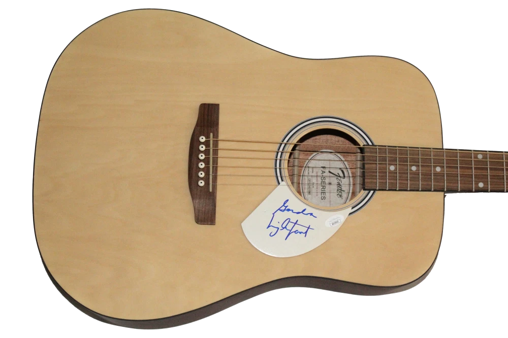 Gordon Lightfoot Signed Autograph Fender Acoustic Guitar - Sundown w/ JSA COA