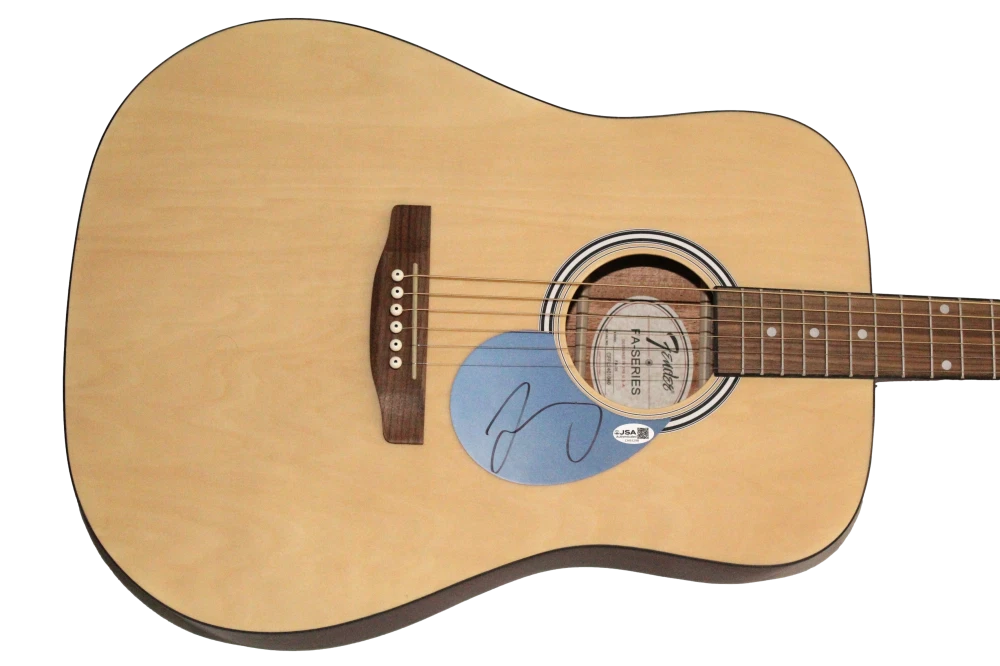 Jonny Buckland Coldplay Signed Autograph Fender Acoustic Guitar w/ JSA COA