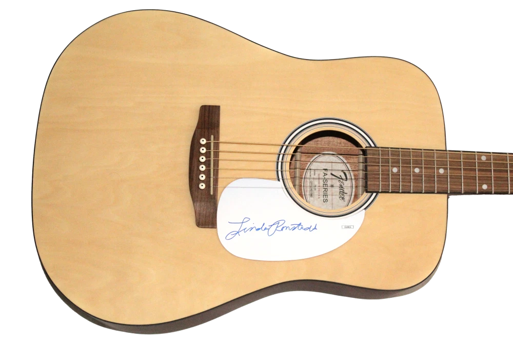 Linda Ronstadt Signed Autograph Full Size Fender Acoustic Guitar w/ JSA COA
