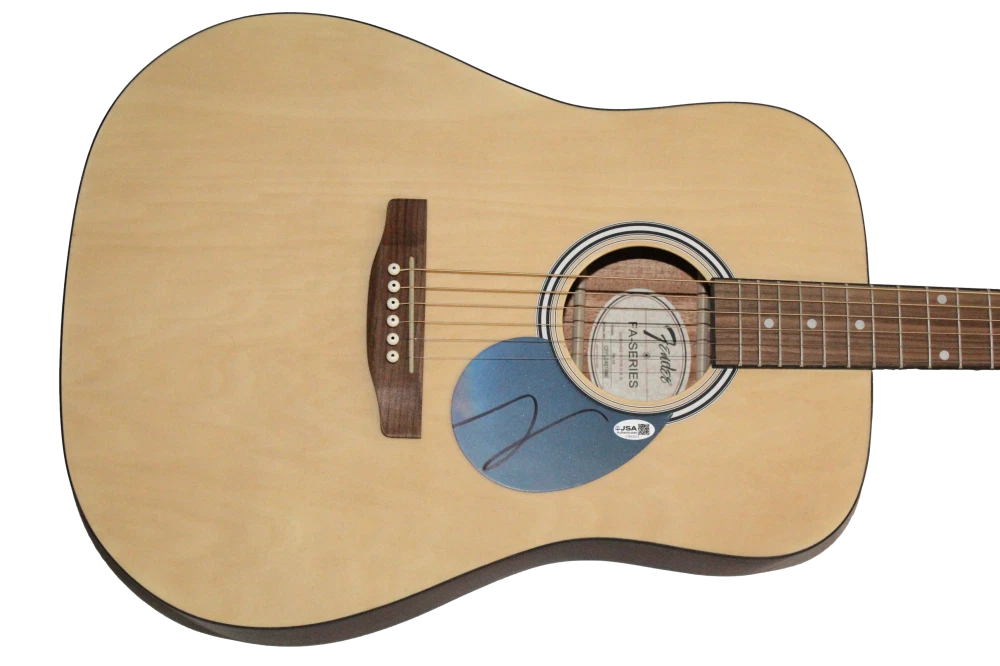 Guy Berryman Coldplay Signed Autograph Fender Acoustic Guitar w/ JSA COA