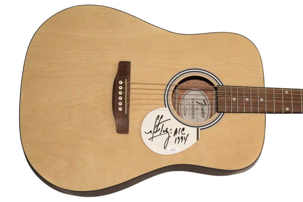 Mike Inez Alice in Chains Signed Autograph Fender Acoustic Guitar w/ JSA COA