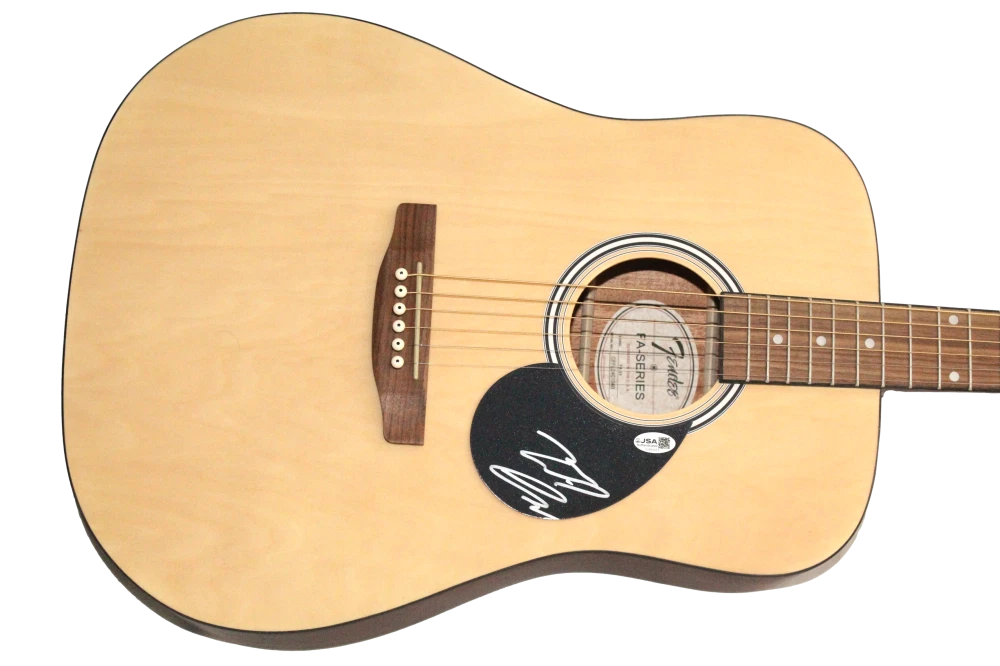 Timothee Chalamet Signed Autograph Fender Guitar Bob Dylan Complete Unknown JSA