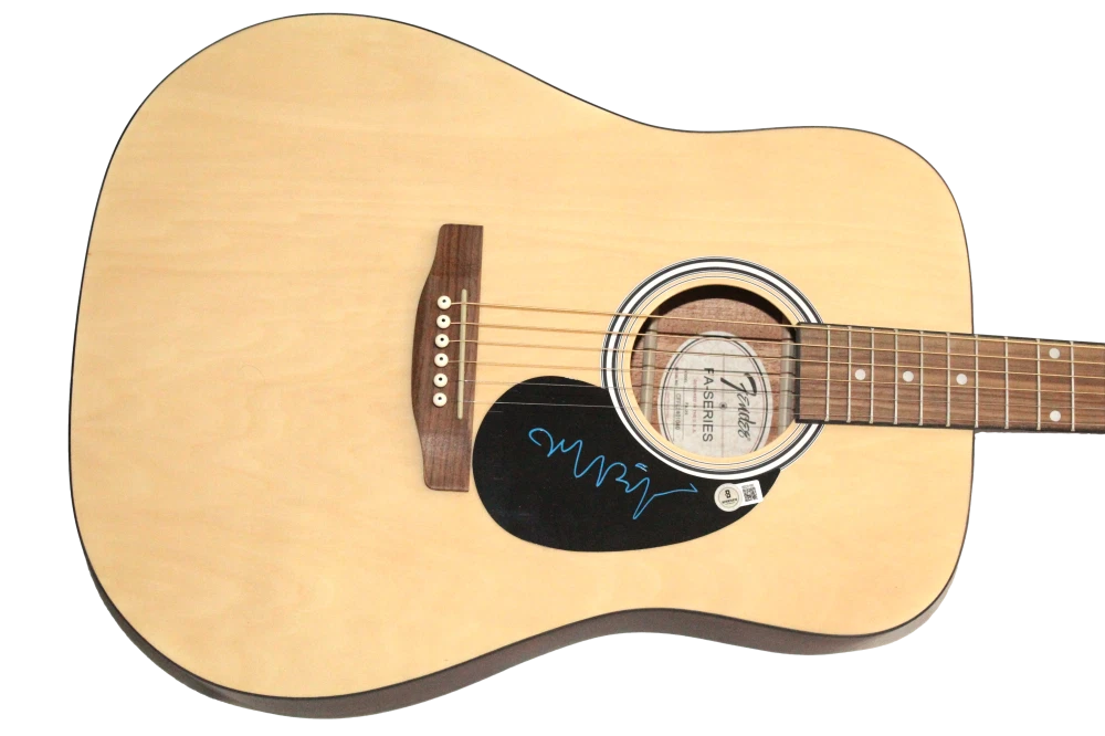 Jeff Bridges Signed Autograph Fender Acoustic Guitar - Crazy Heart Beckett COA