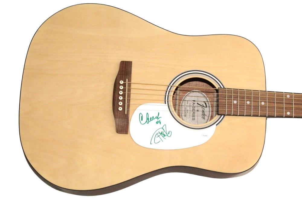 Cheech & Chong Signed Autograph Fender Acoustic Guitar - Up in Smoke w/ JSA COA