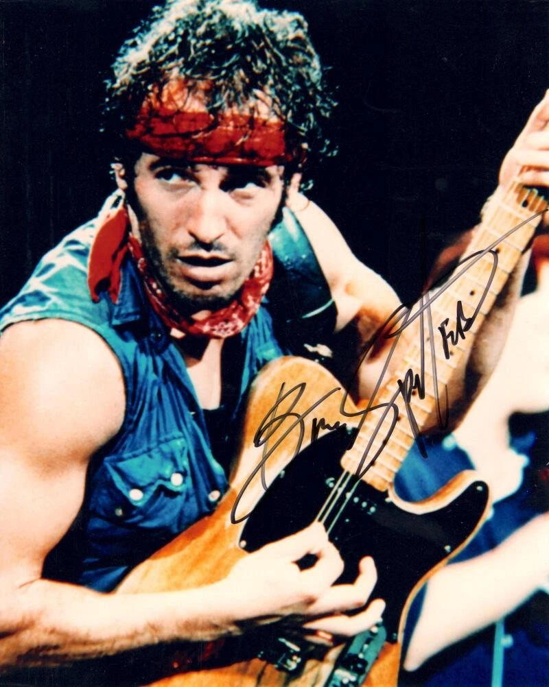 Bruce Springsteen Signed Autograph 8x10 Photo - Vintage Full Signature! JSA COA