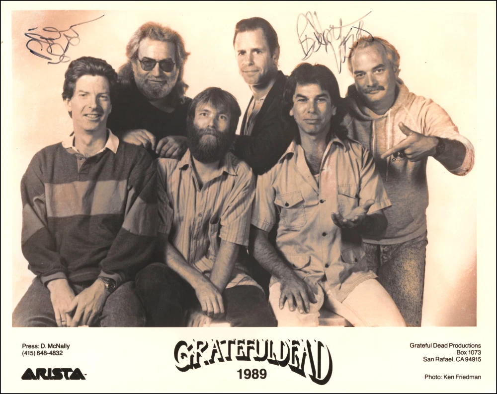Bob Weir & Phil Lesh Signed Autograph 8x10 Photo - Grateful Dead w/ JSA COA