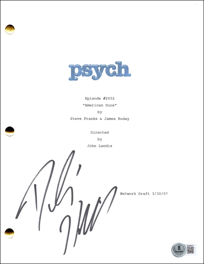 Dule Hill Signed Autograph Psych Full Episode Script Screenplay w/ Beckett COA