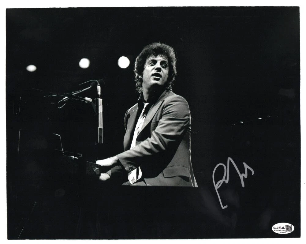 Billy Joel Signed Autograph 11x14 Photo - Iconic Image of The Piano Man JSA COA