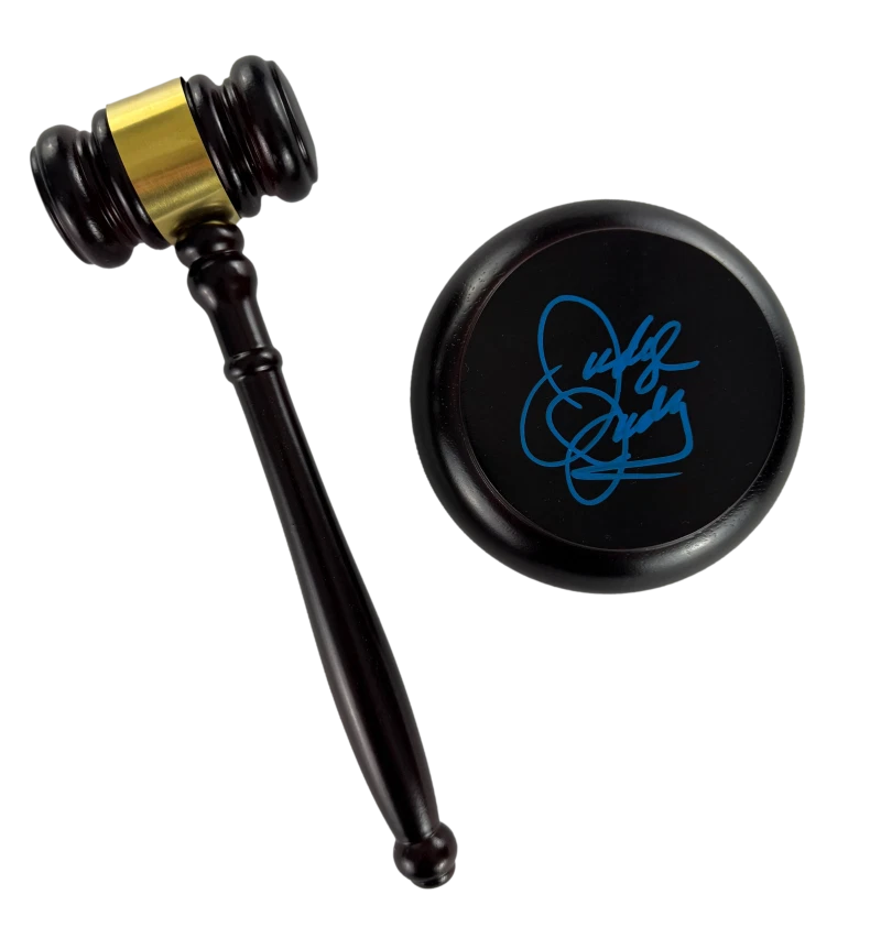 Judge Judy Sheindlin Signed Autograph Gavel Set - Justice on Trial w/ JSA COA