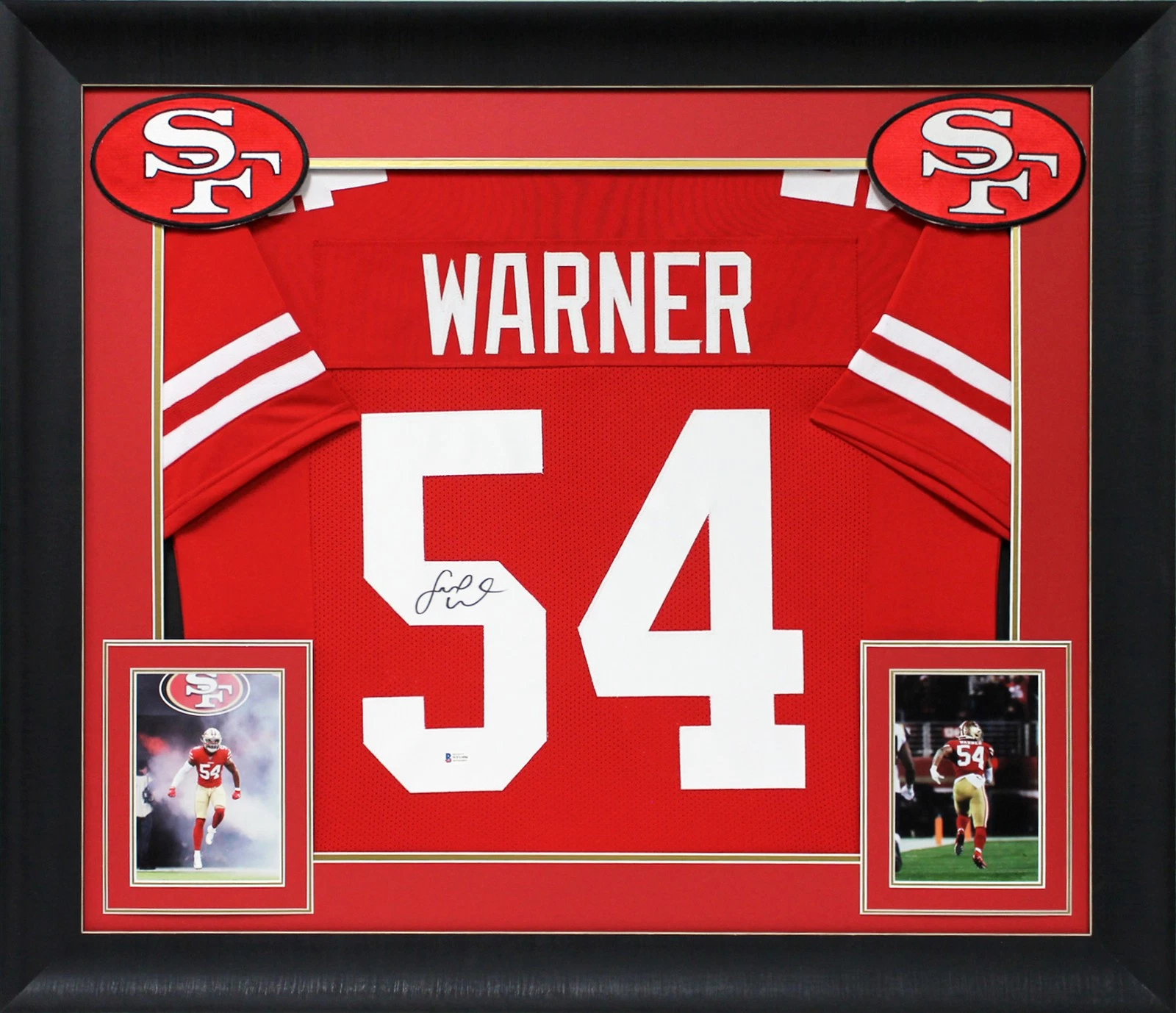 Fred Warner Authentic Signed Red Pro Style Framed Jersey Autographed BAS