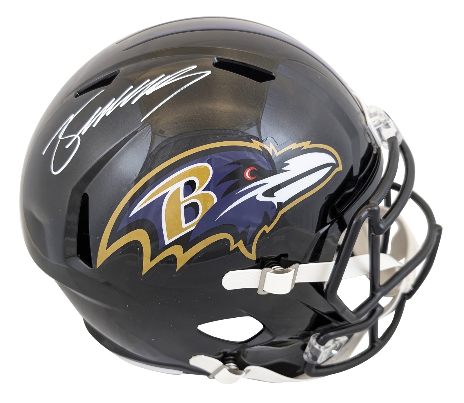 Ravens Zay Flowers Authentic Signed Full Size Speed Rep Helmet Autographed BAS