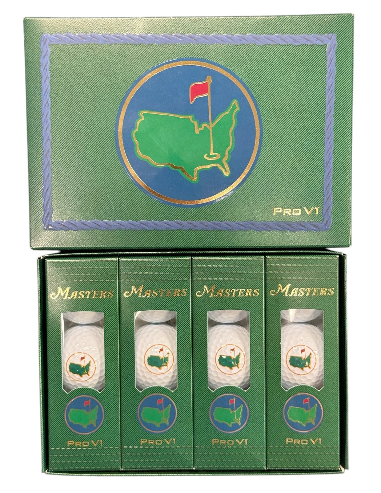 2025 Berckmans Place Masters Augusta National Golf Club Pro V1 Gold Ball Set