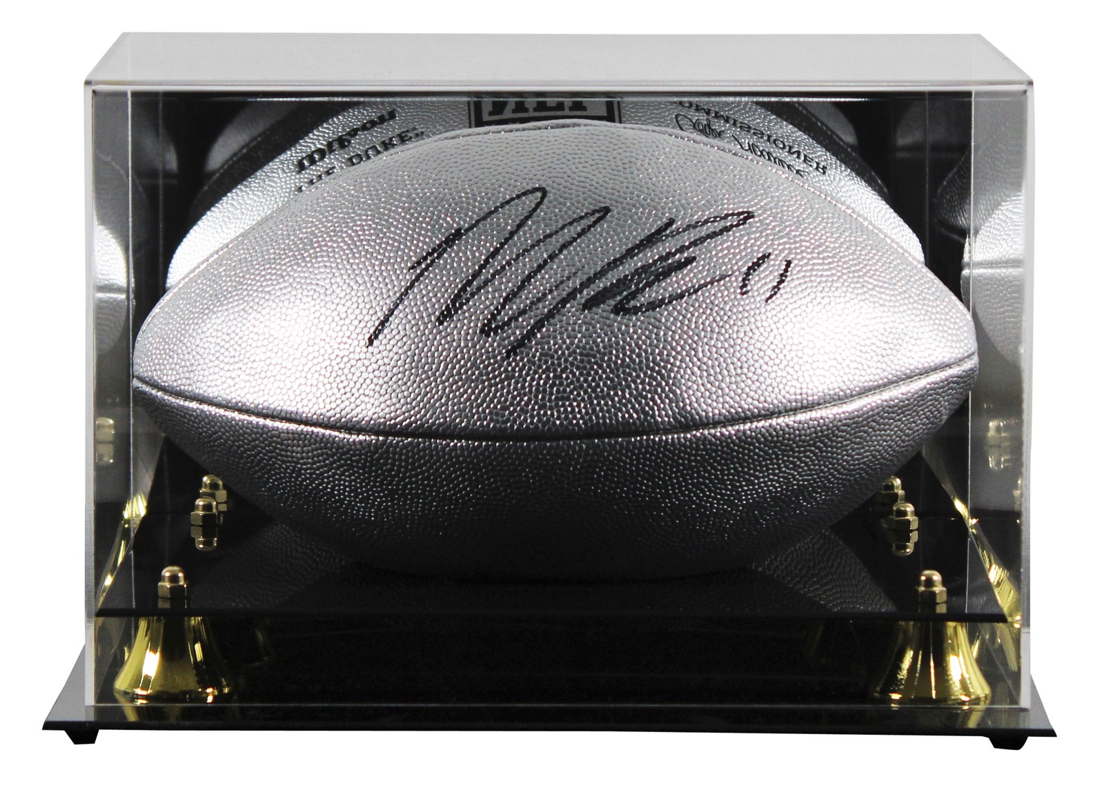Packers Micah Parsons Signed Wilson Replica Duke Silver Football W/ Case Fan