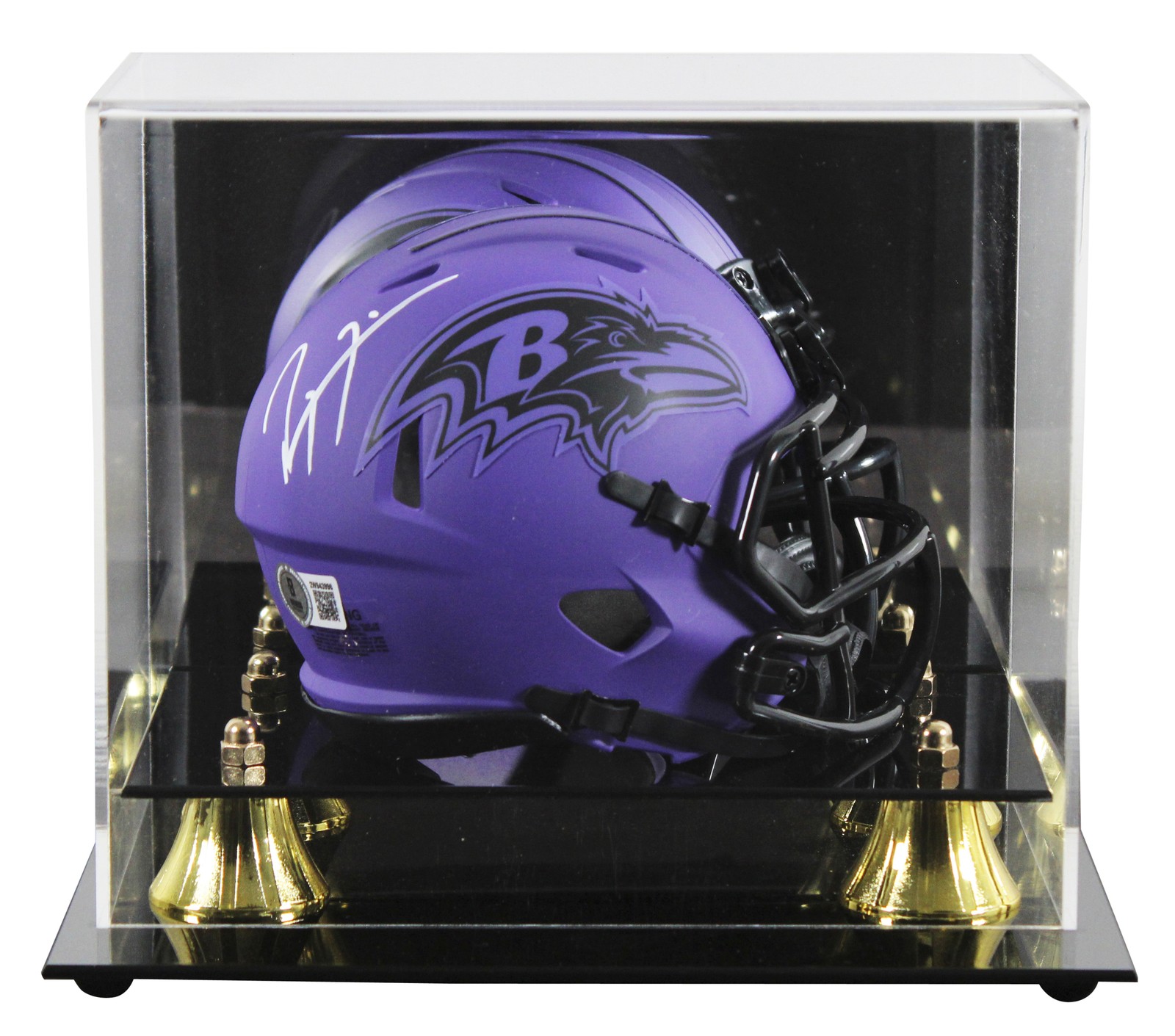 Ravens Ray Lewis Authentic Signed Rave Speed Mini Helmet W/ Case BAS Witnessed