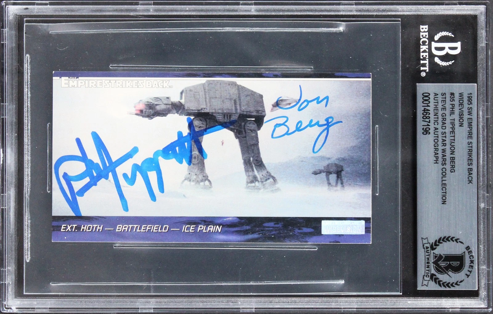 Phil Tippett, Jon Berg Star Wars Signed 1995 SW ESB Widevision #35 Card ...