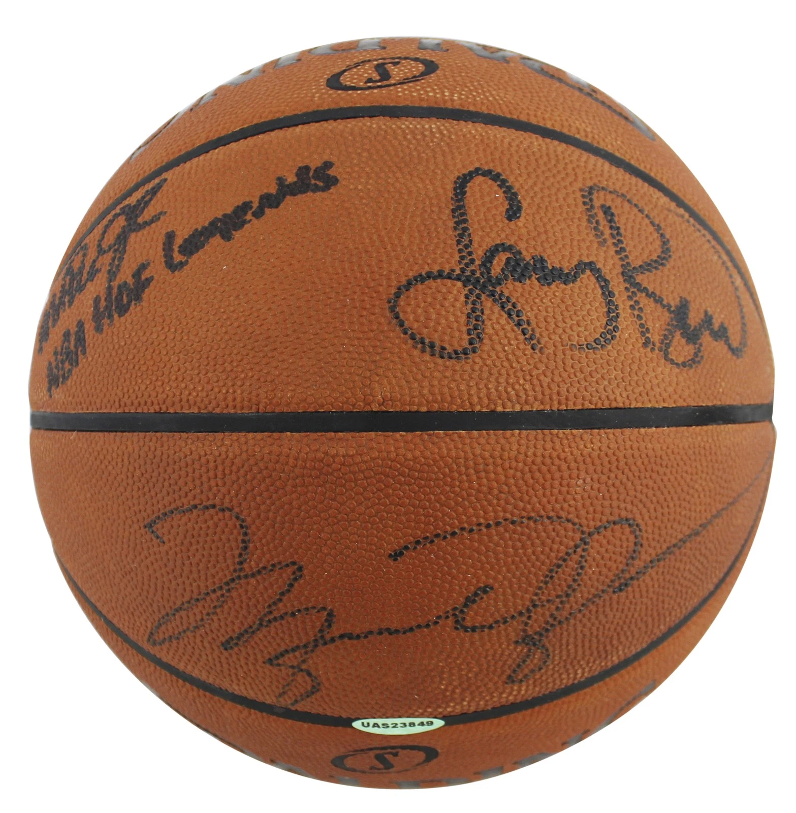 NBA HOF Legends (3) Jordan, Bird & Johnson Signed NBA Basketball BAS #A39837
