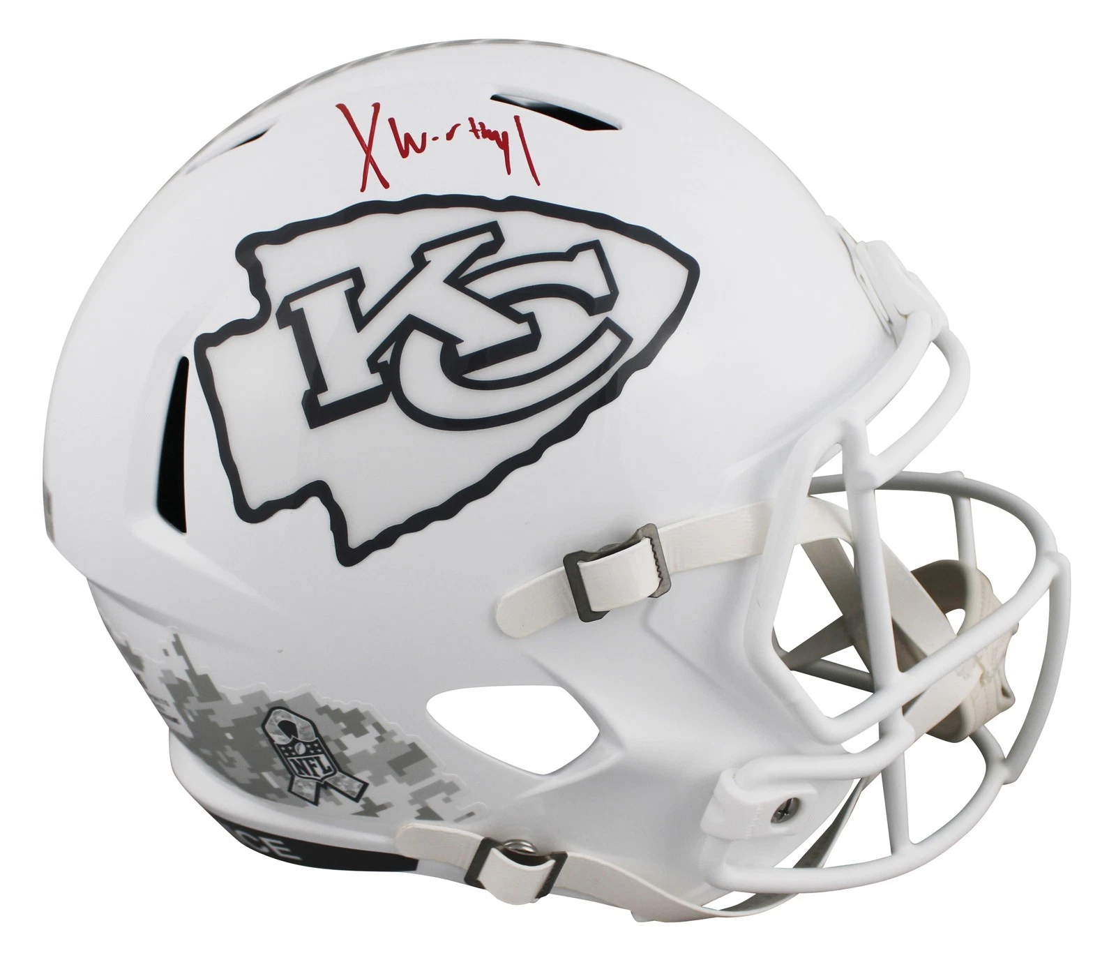 Chiefs Xavier Worthy Signed STS III Full Size Speed Rep Helmet Fanatics
