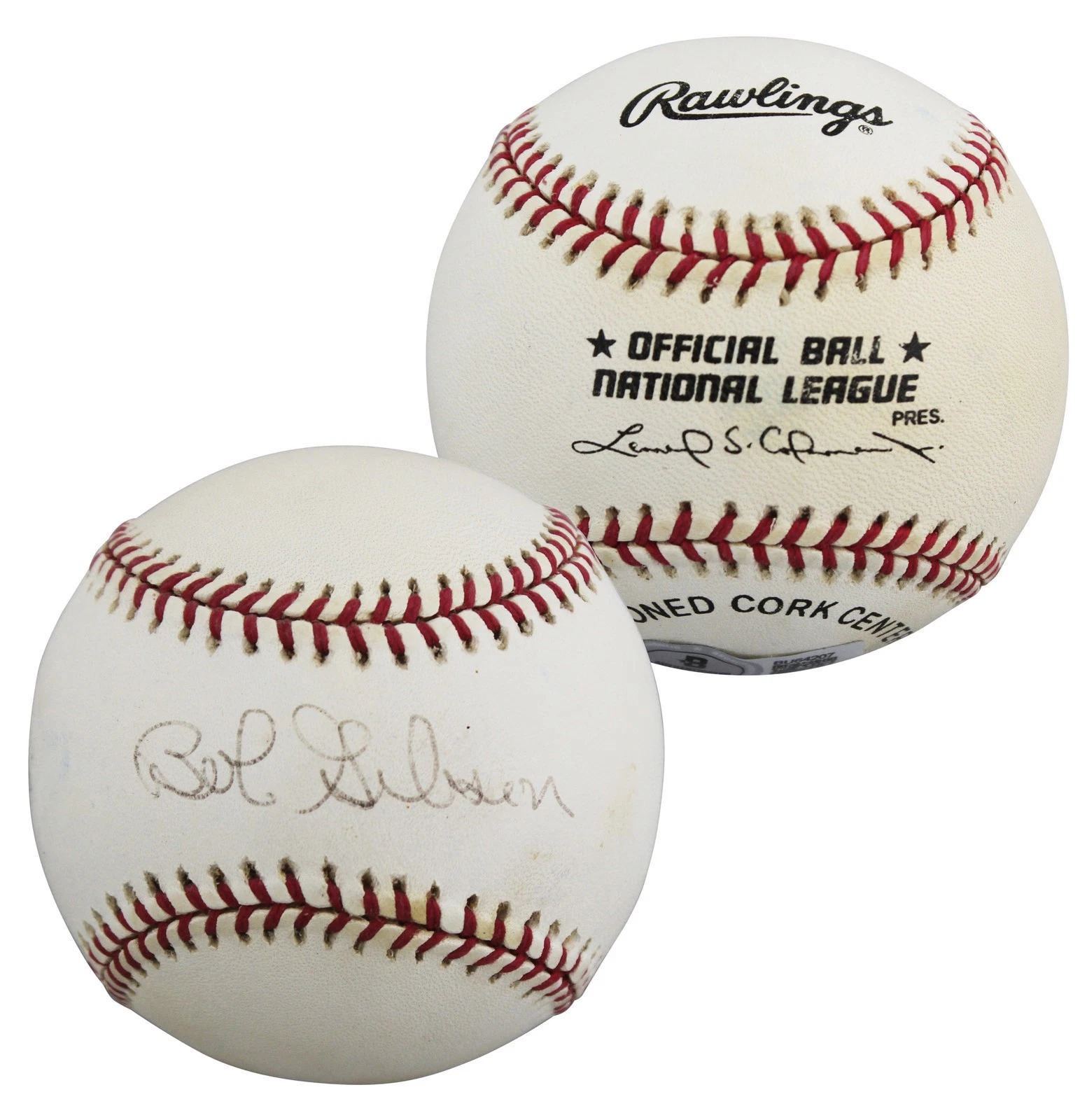 Cardinals Bob Gibson Authentic Signed Leonard Coleman ONL Baseball BAS #BU64207