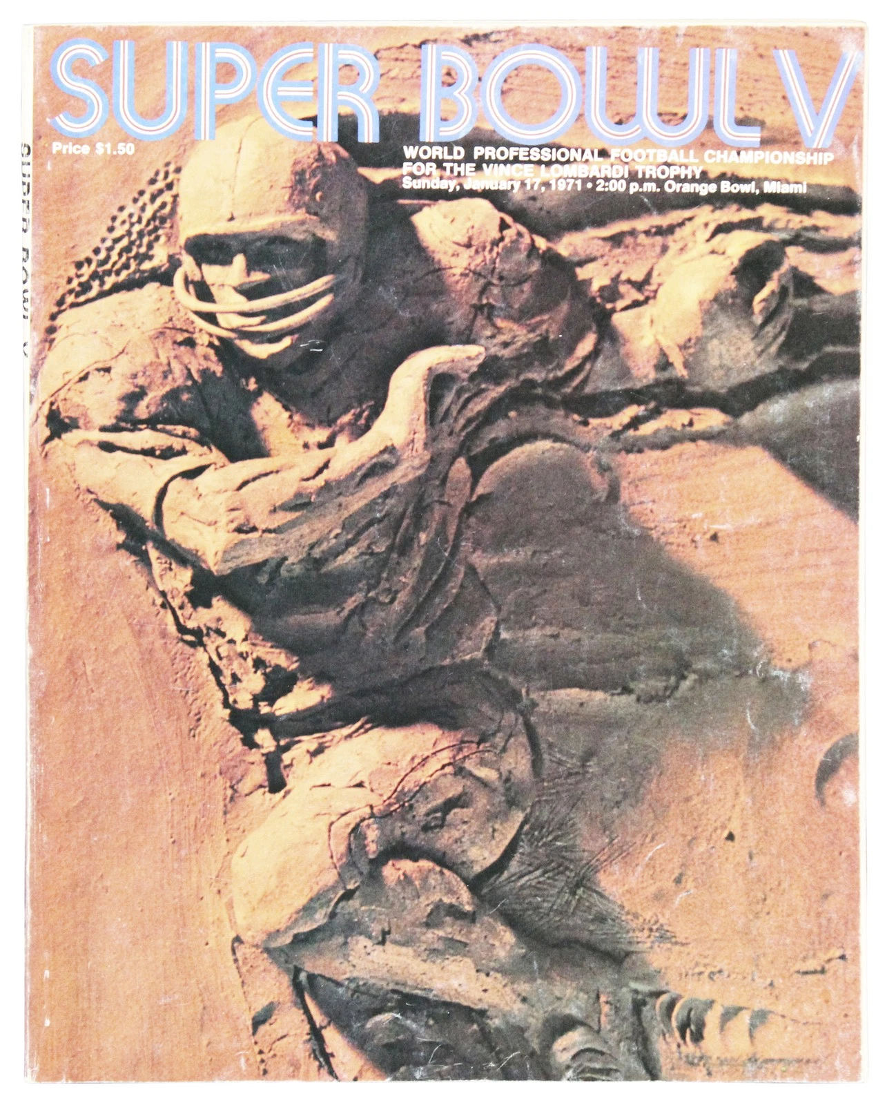 SB V BALTIMORE COLTS VS DALLAS COWBOYS OFFICIAL GAME SOUVENIR PROGRAM UN-SIGNED COLLECTIBLE MEMORABILIA