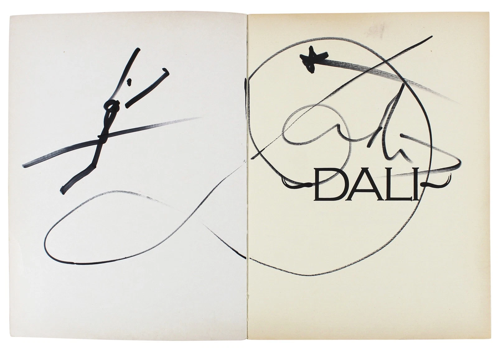 SALVADOR DALI AUTHENTIC SIGNED DALI FIRST PRINTING BOOK W/ SKETCH JSA #XX62427 COLLECTIBLE MEMORABILIA