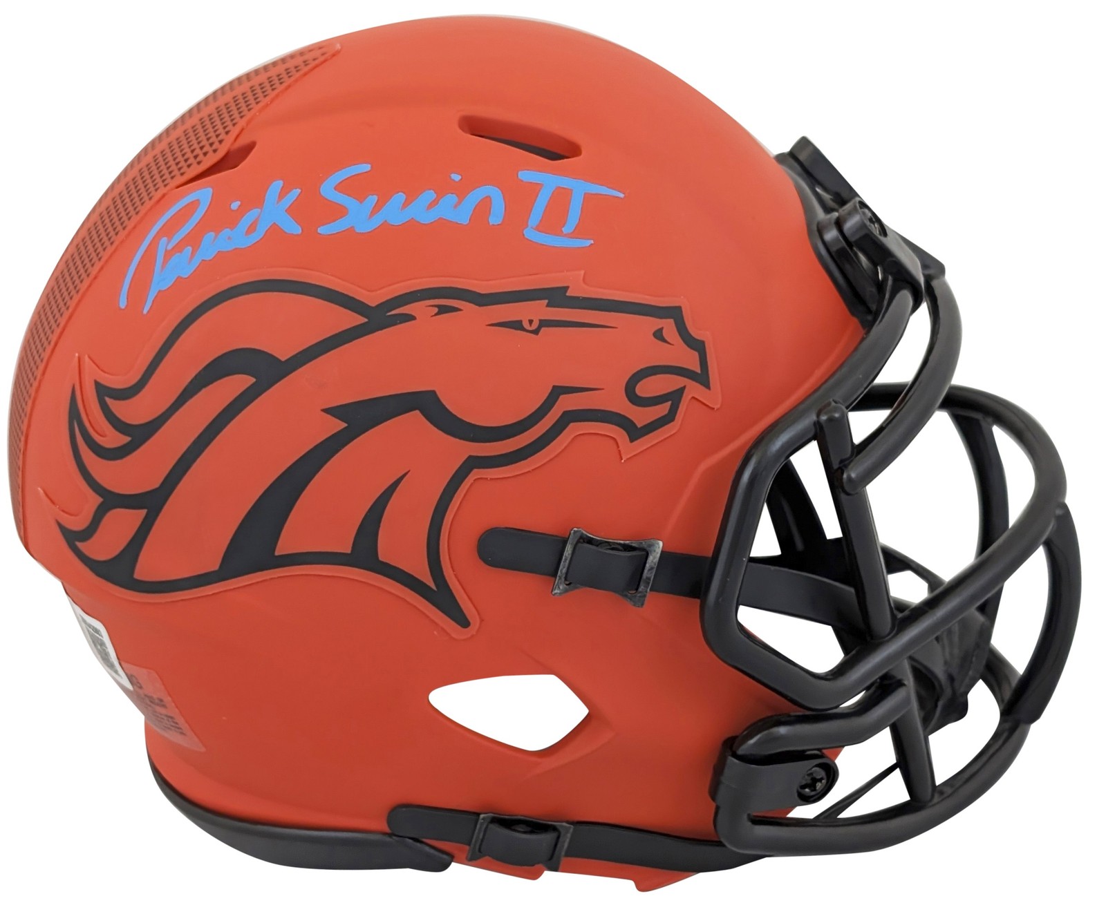 Broncos Patrick Surtain II Authentic Signed Rave Speed Mini Helmet BAS Witnessed