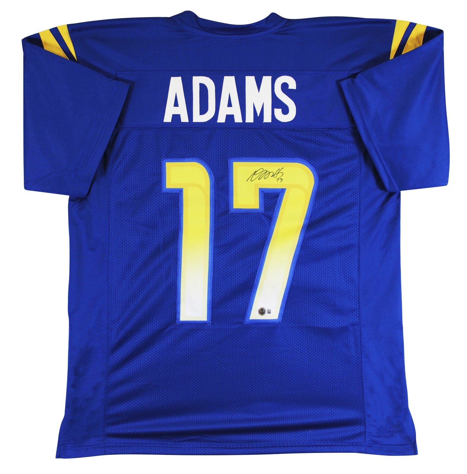 Davante Adams Authentic Signed Blue Pro Style Jersey Autographed BAS Witnessed