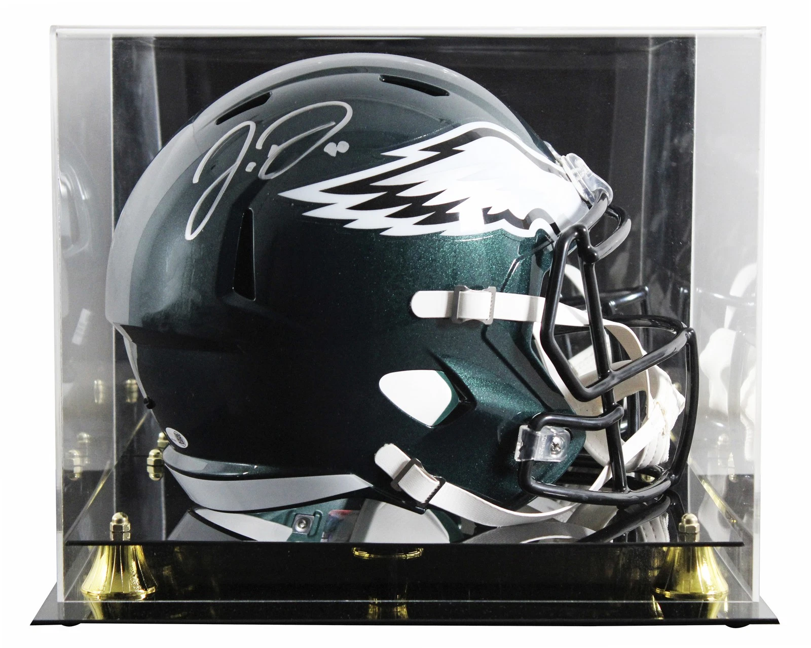 Eagles Jordan Davis Signed F/S Speed Rep Helmet W/ Case W/ Silver Sig JSA Wit