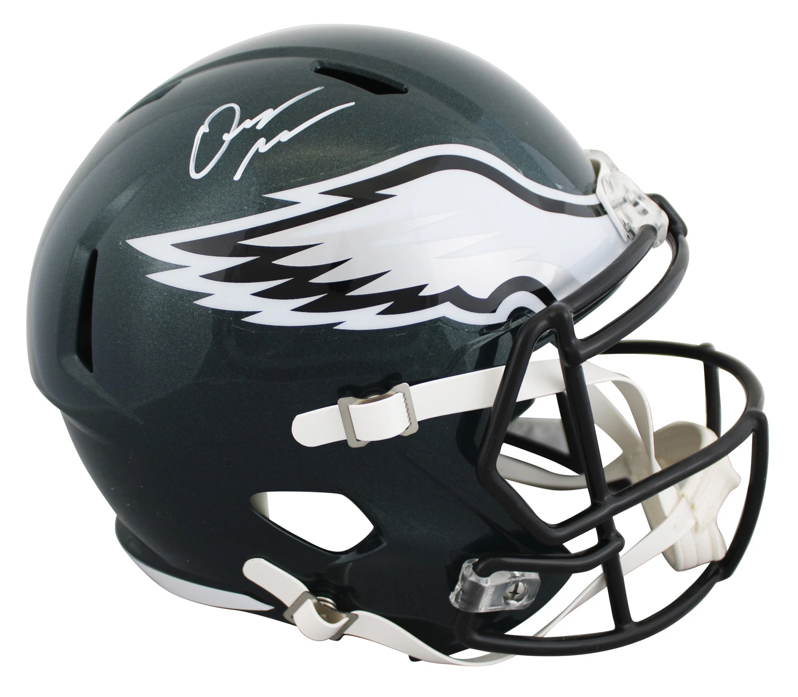 Eagles Quinyon Mitchell Signed Full Size Speed Rep Helmet JSA Witnessed