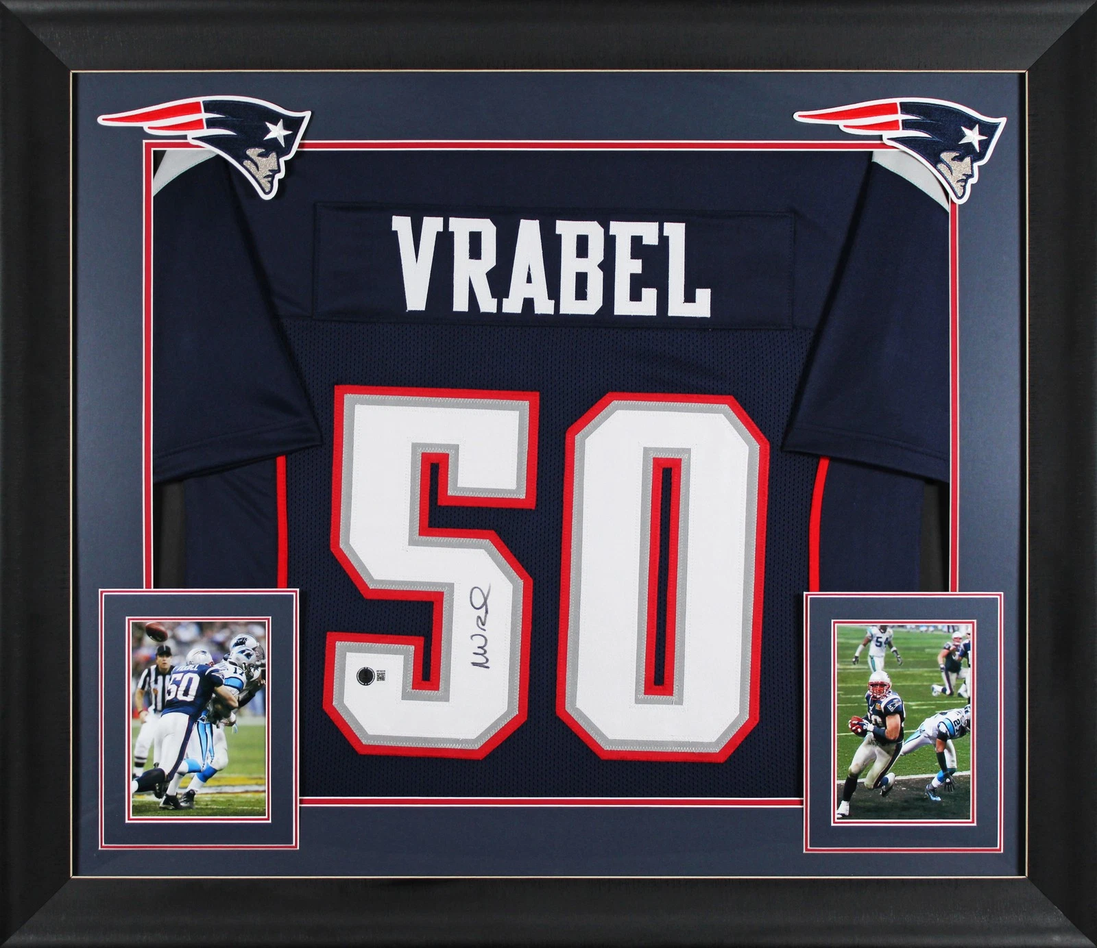 Mike Vrabel Authentic Signed Navy Pro Style Framed Jersey BAS Witnessed