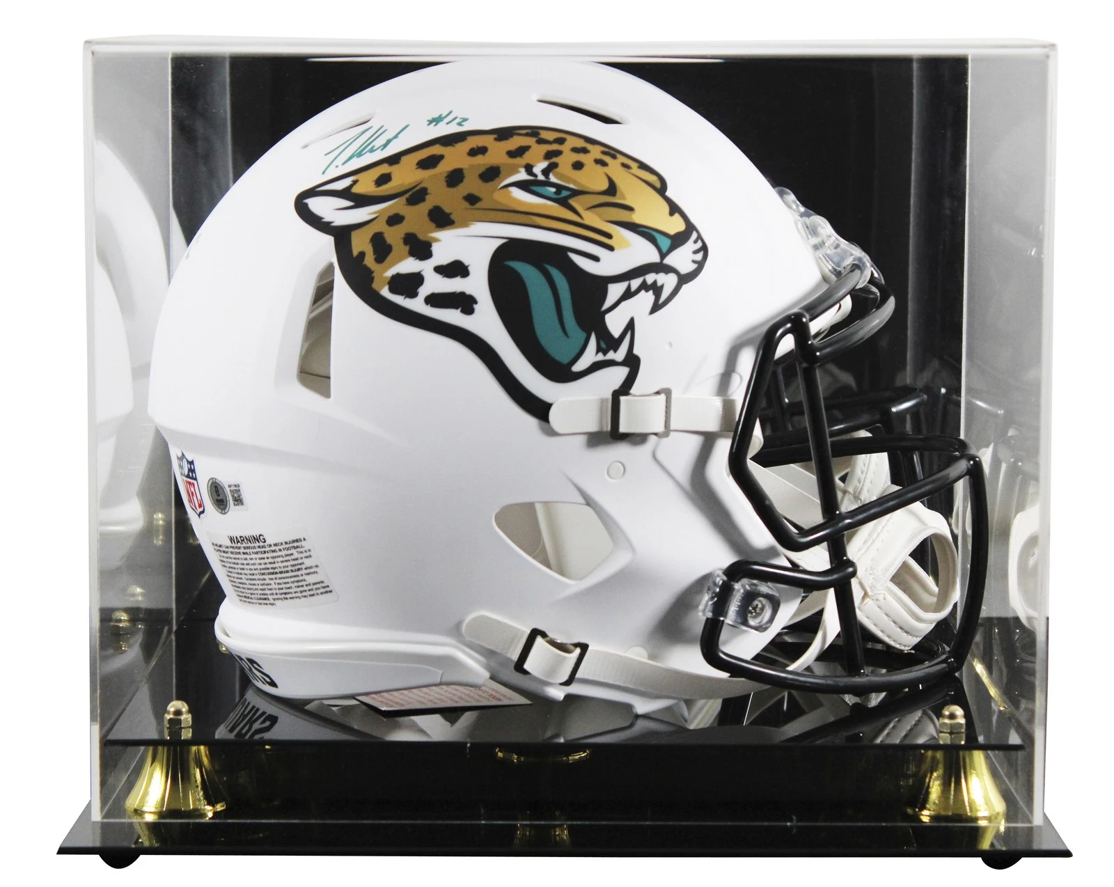 Jaguars Travis Hunter Signed 2024 Alt F/S Speed Proline Helmet W/ Case BAS Wit