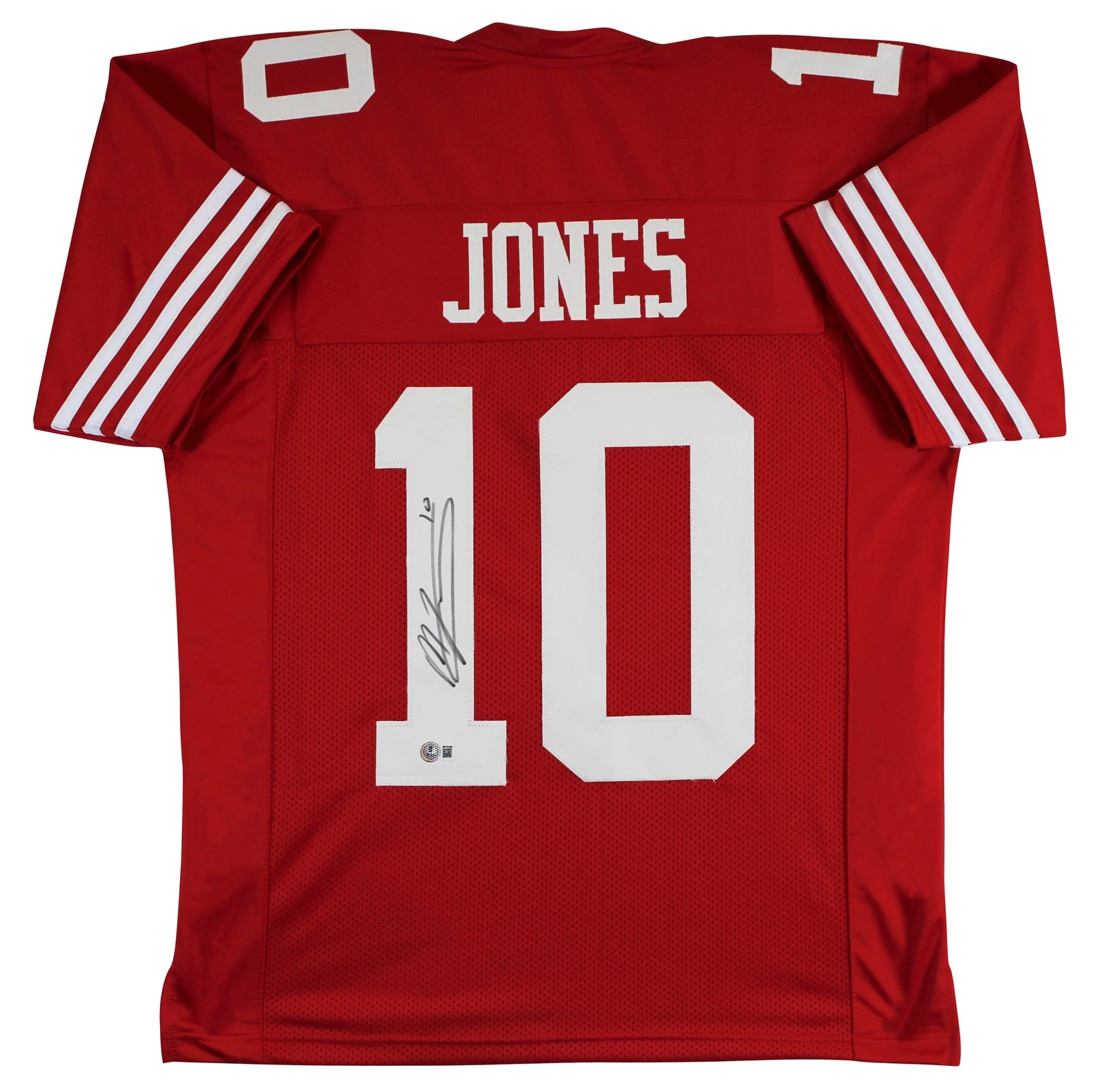 Mac Jones Authentic Signed Red Pro Style Jersey Autographed BAS Witnessed