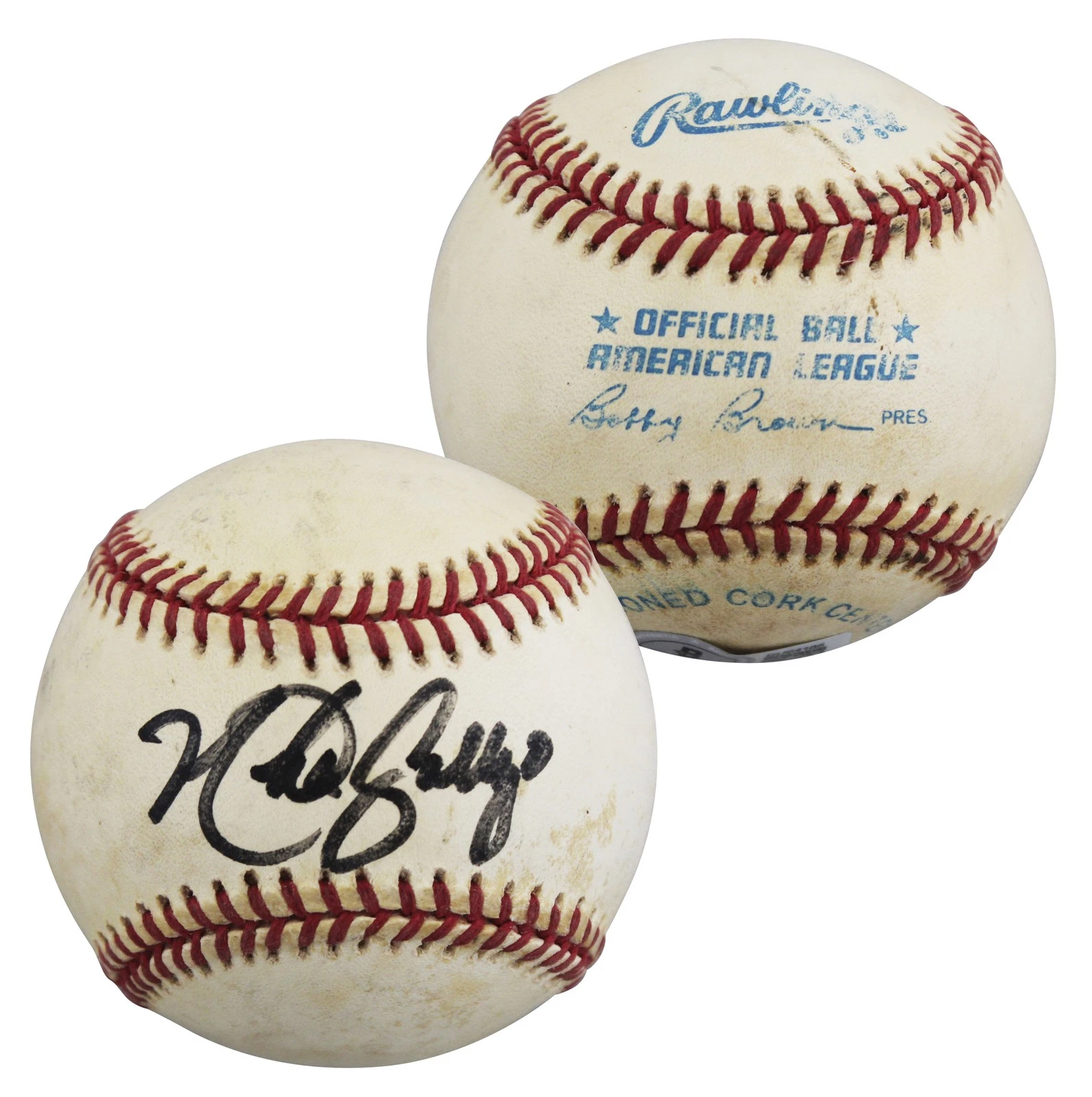 Athletics Mike Gallego Authentic Signed Bobby Brown OAL Baseball BAS #BU64185