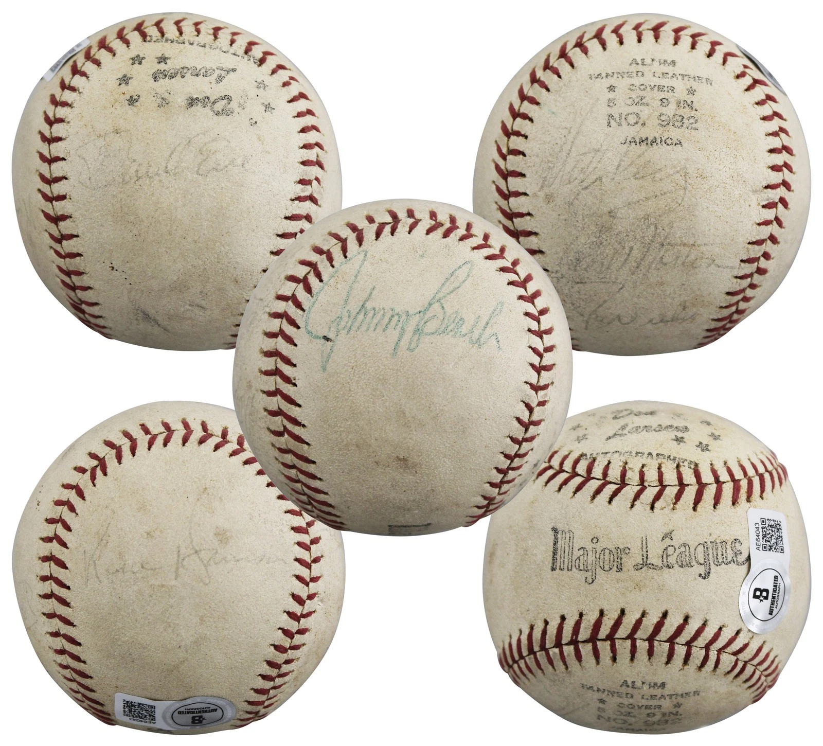1973 Braves Niekro, Evans & Johnny Bench Signed Major League Baseball BAS LOA