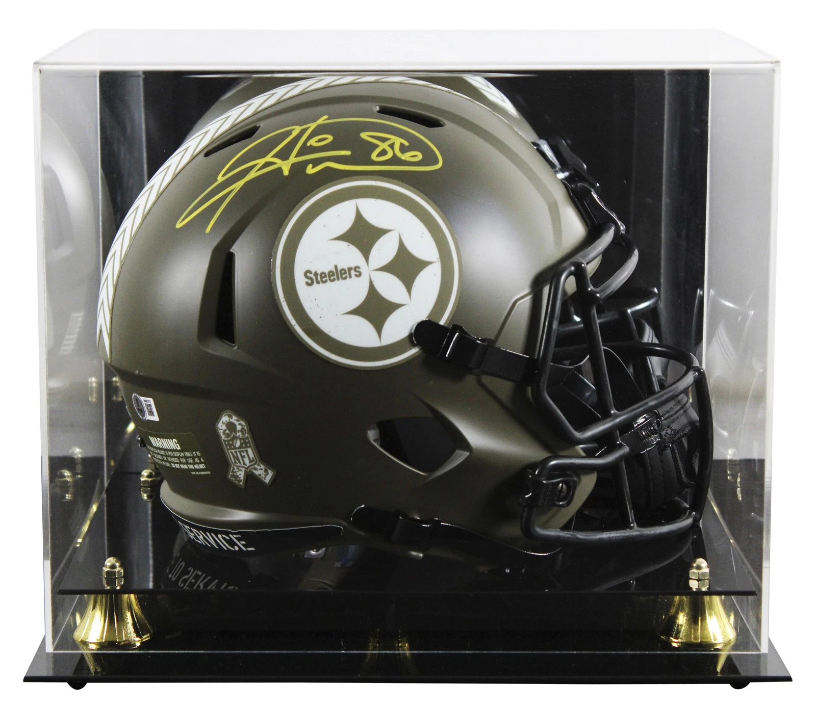 Steelers Hines Ward Signed STS Full Size Speed Rep Helmet W/ Case BAS Witnessed