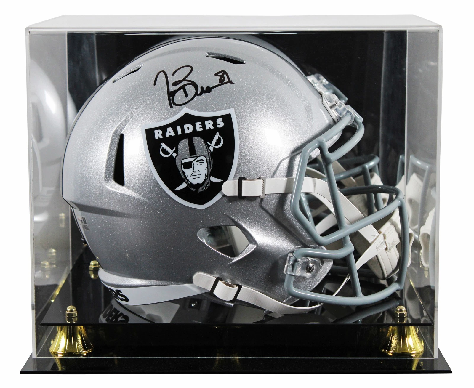Raiders Tim Brown Authentic Signed Full Size Speed Rep Helmet W/ Case Fanatics
