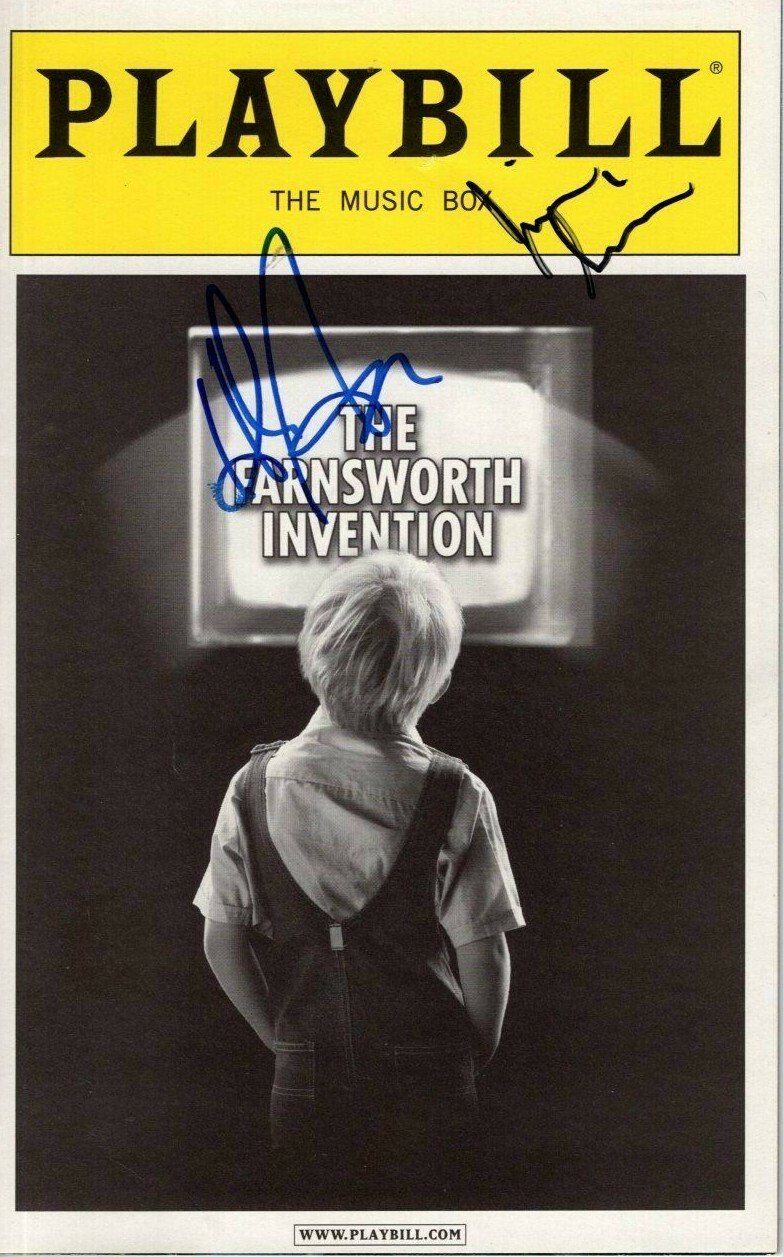 HANK AZARIA JIMMI SIMPSON Signed 8xTHE FARNSWORTH INVENTION Playbill w/ Hologram
