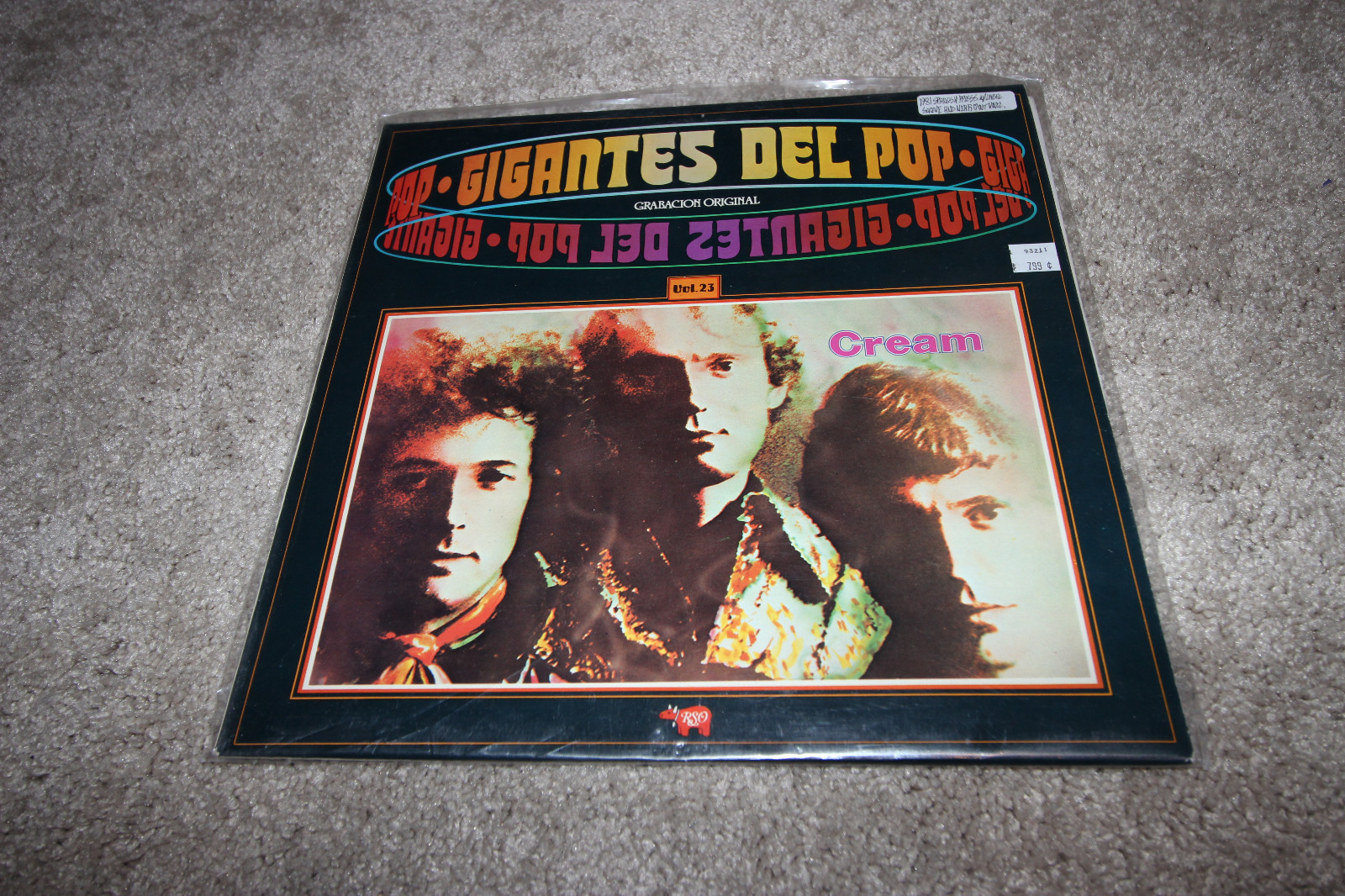 The Cream, Eric Clapton, Gigantes Del Pop Vinyl Record, Spanish. UNPLAYED?