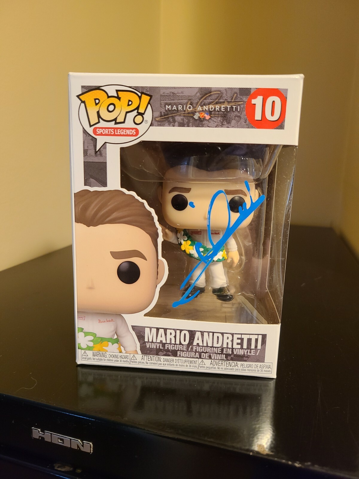 MARIO ANDRETTI Signed FUNKO POP! Vinyl Figure w/ Hologram COA