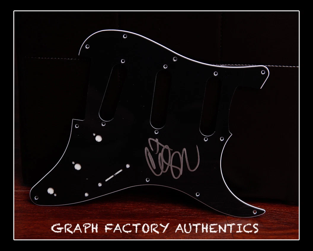 **GFA Whitestarr Rock Band *CISCO ADLER* Signed Electric Pickguard MH1 COA**